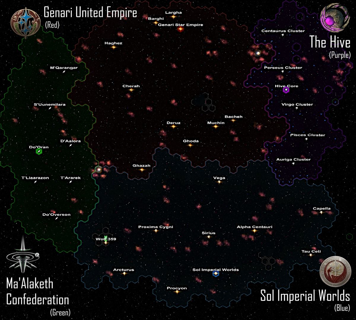 The map below shows big movements by the different races: (picture 2)