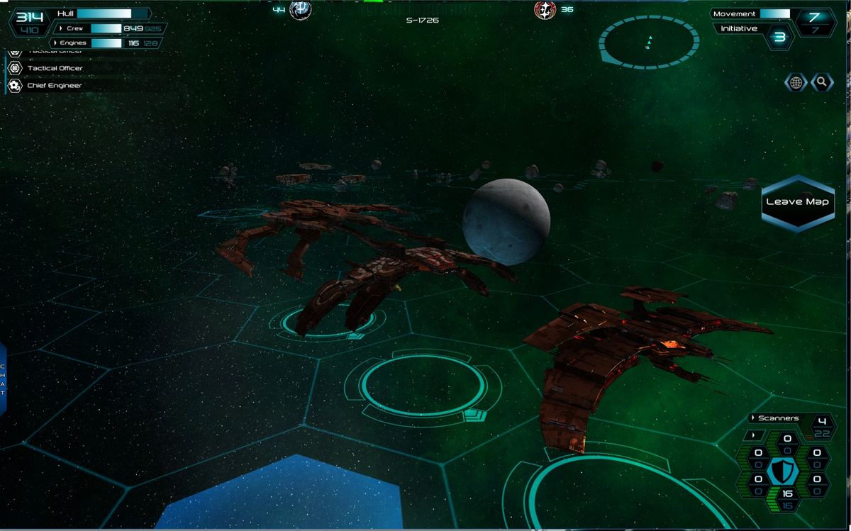 Great Wing Heavy Cruiser (front), Nova Battleship (center), Leviathan Dreadnought (rear)