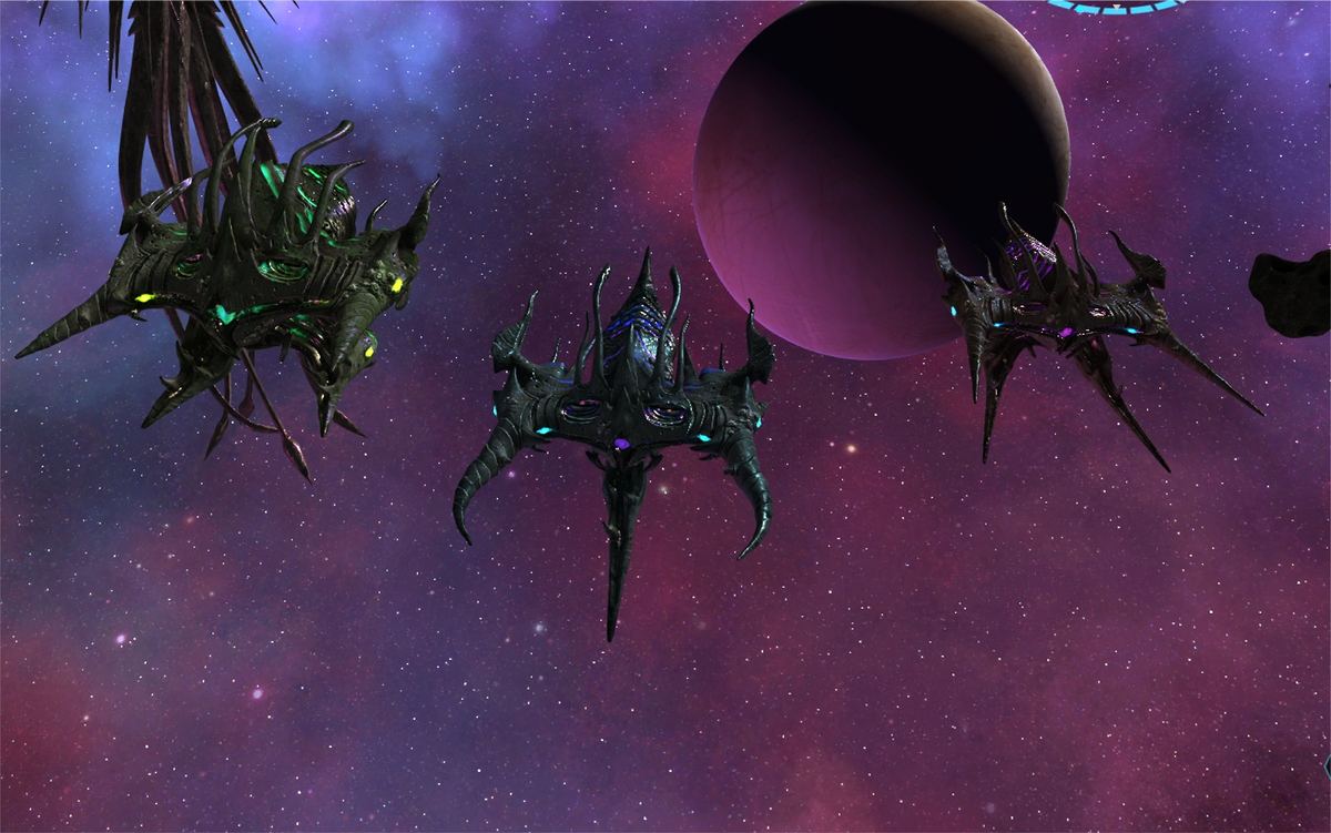 When hive organisms advance to class VII, they become quite formidable, such as the four kinds of class VII entities shown above.