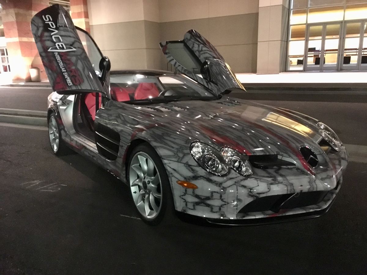 The SpaceWars SLR McLaren was also on display outside near the entrance.