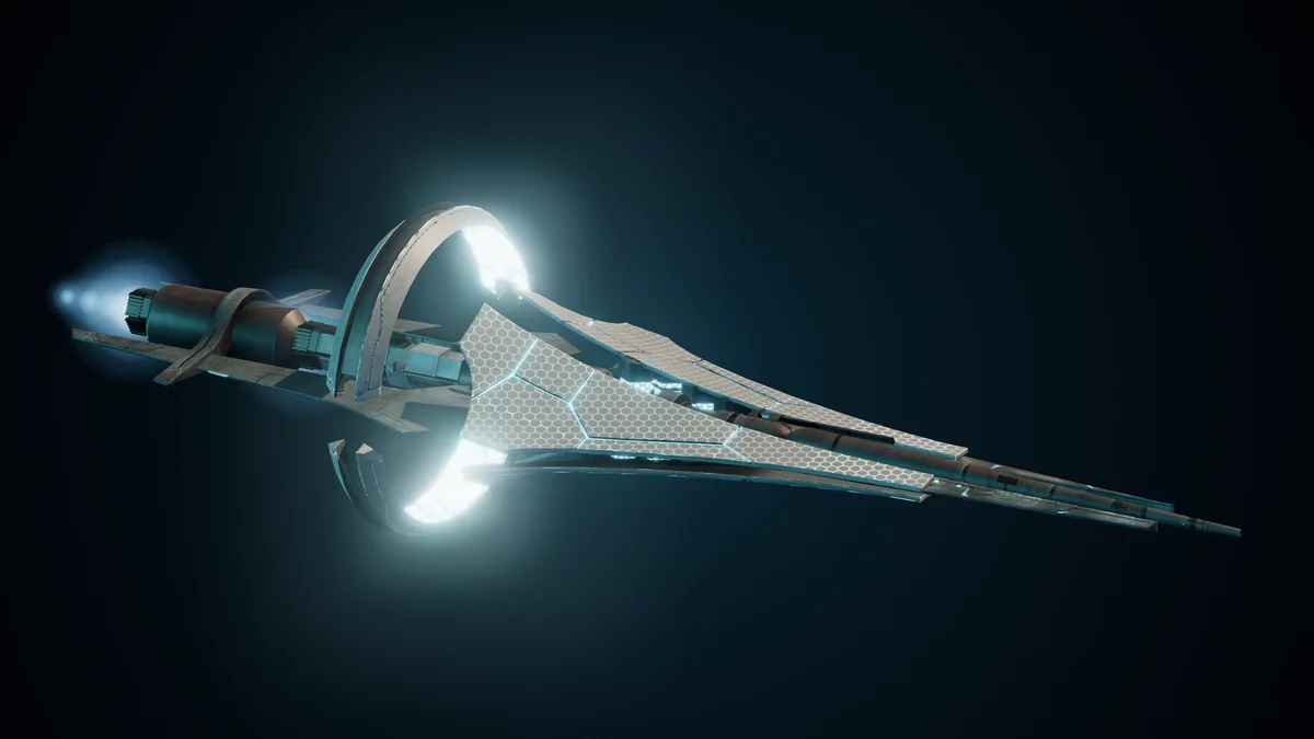Warden, a Ma'alaketh early warning drone lit in space