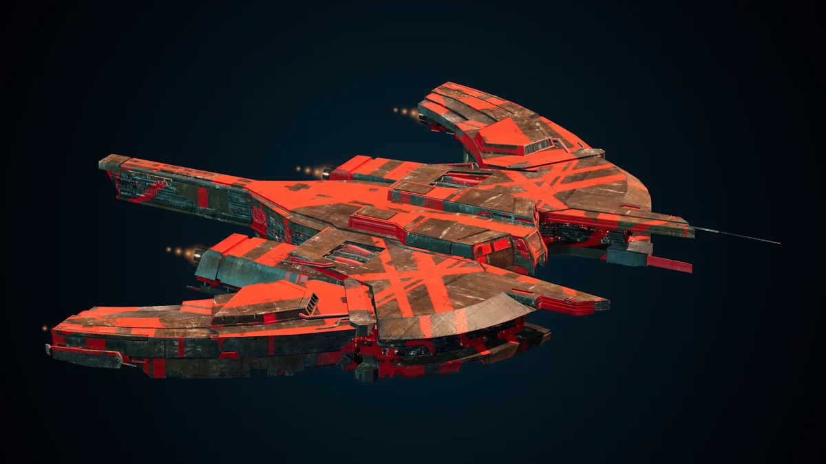 Pirate Monitor, a Pirate superlight raider lit in space