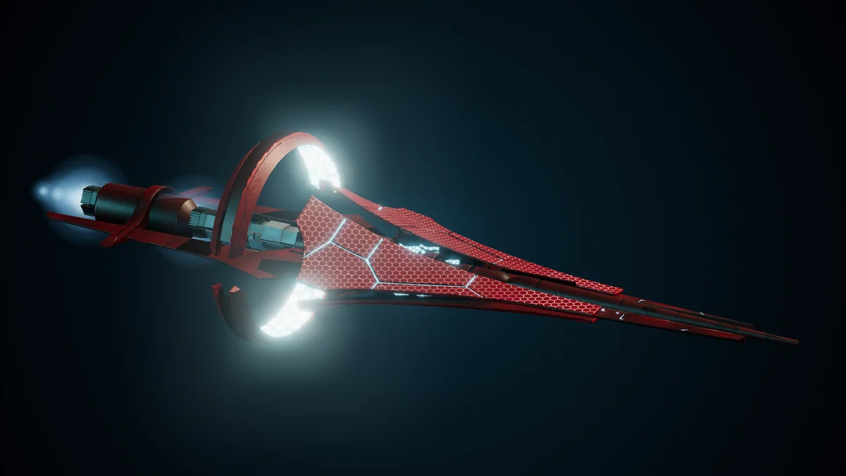 Pirate Sentinel, a Pirate hacked attack drone lit in space