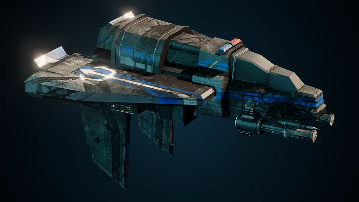 Military Police, a Sol light interceptor lit in space