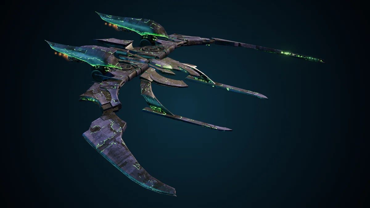 Pirate Agile Flyer, a Pirate light raider lit in space
