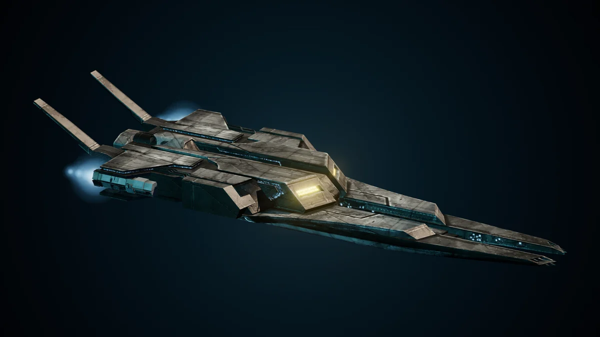 Bengbu, a Sol armored corvette lit in space