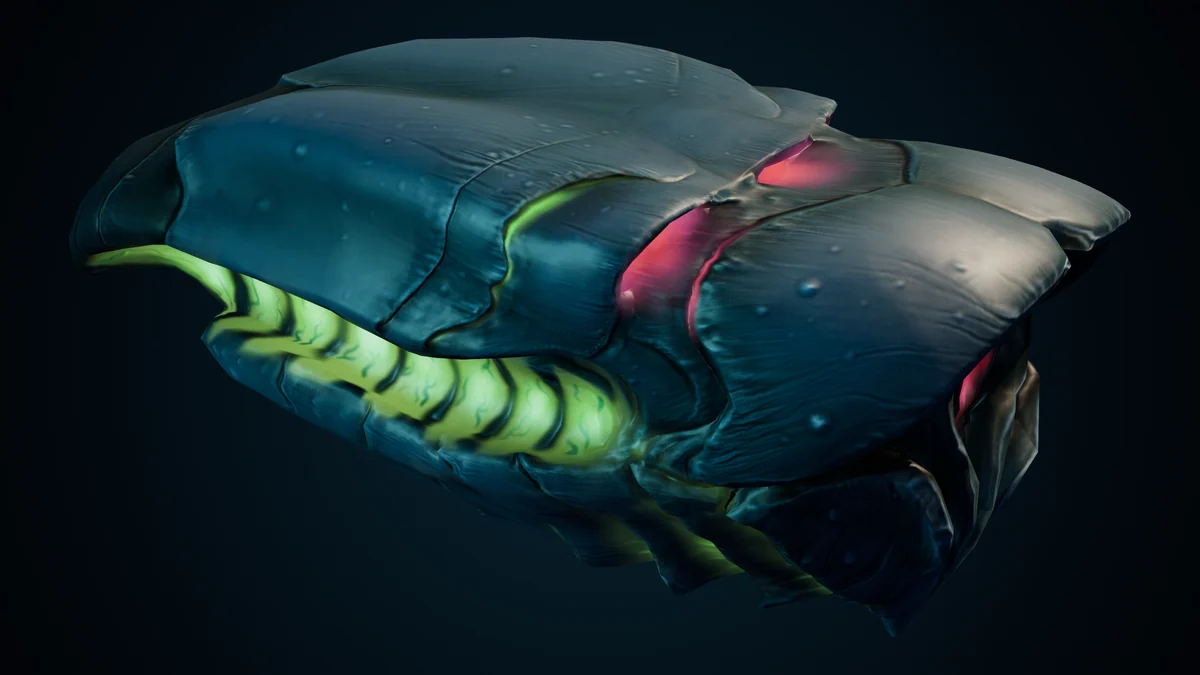 Bursting Neopod, a Hive molting lit in space