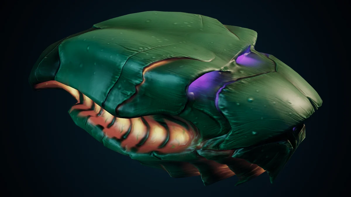 Energized Neopod, a Hive molting lit in space