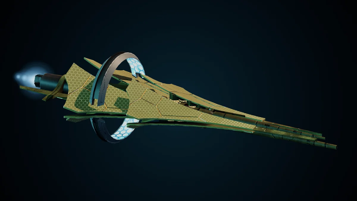 One Light, a Ma'alaketh beam corvette lit in space