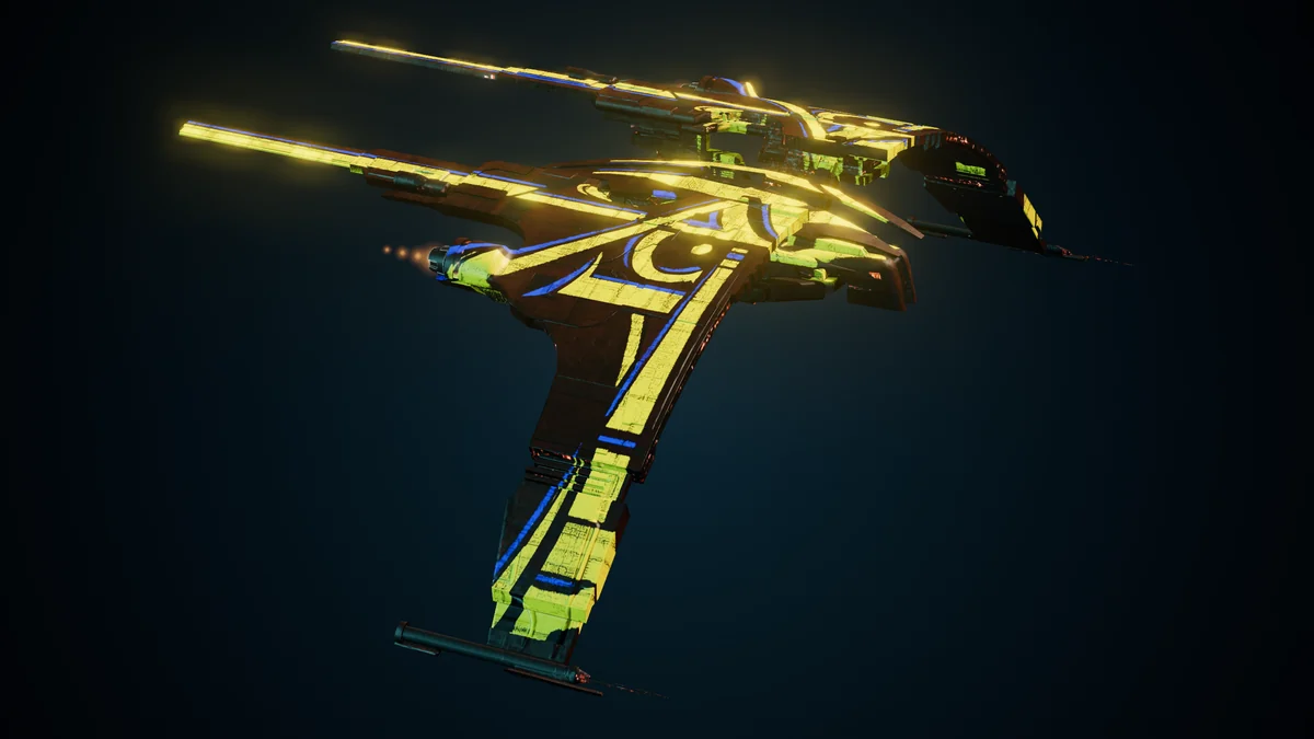 Shaheen, a Pirate light marauder lit in space