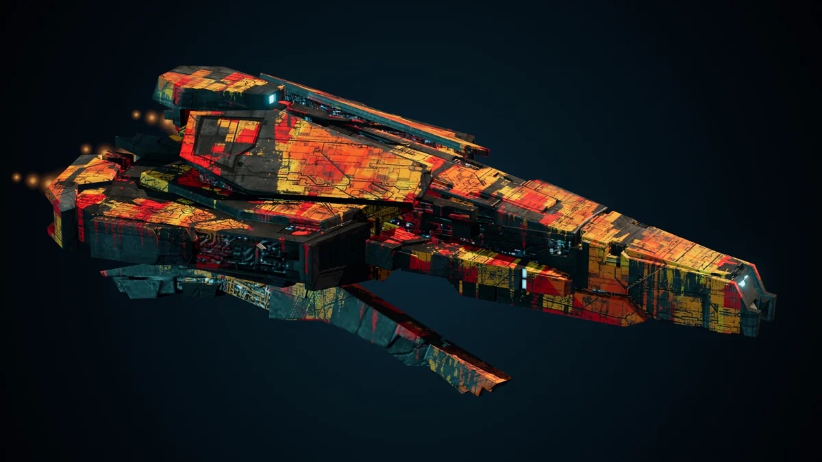 Mandela, a Pirate light raider lit in space