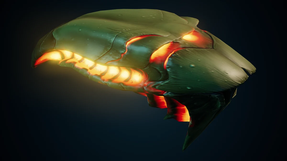 Agitated Protolith, a Hive molting lit in space