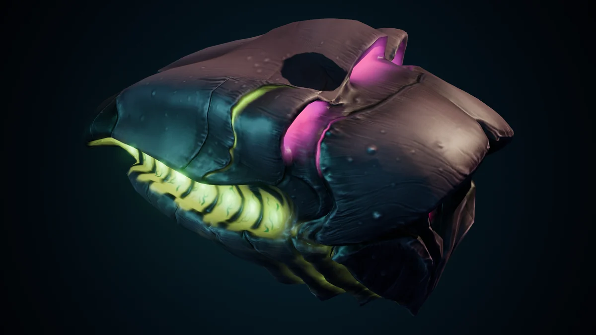 Bursting Protolith, a Hive molting lit in space