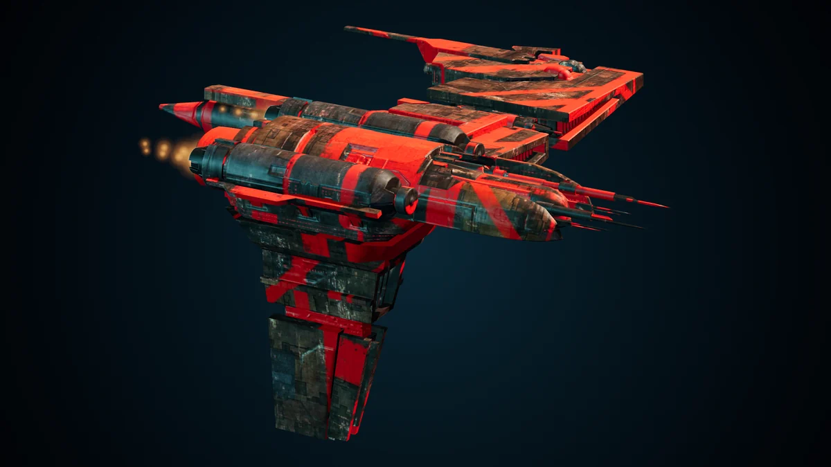 Pirate Battalion, a Pirate raider lit in space