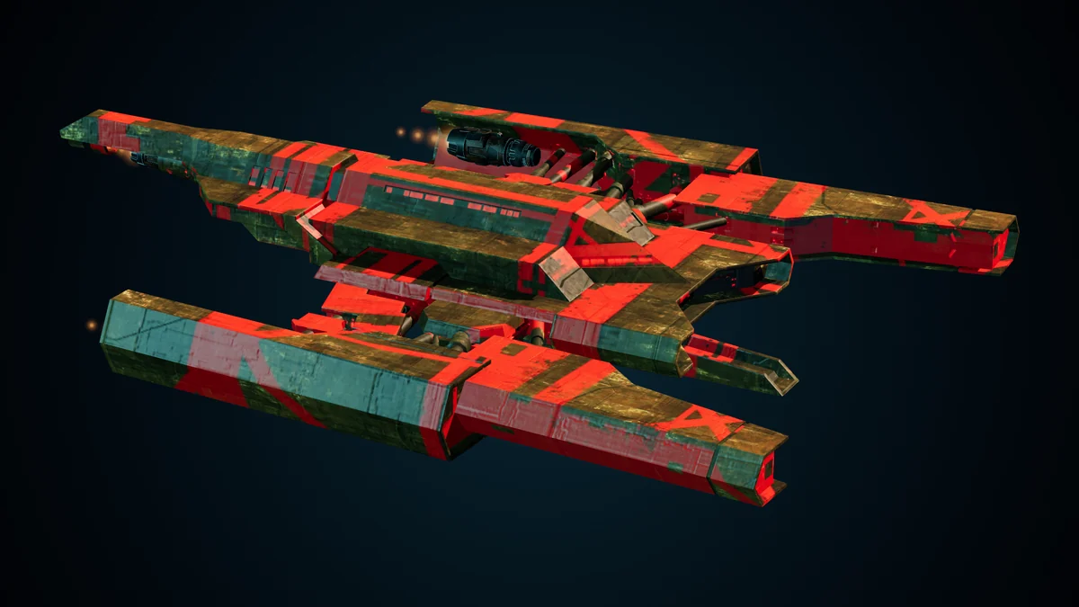 Pirate First Honor, a Pirate raider lit in space