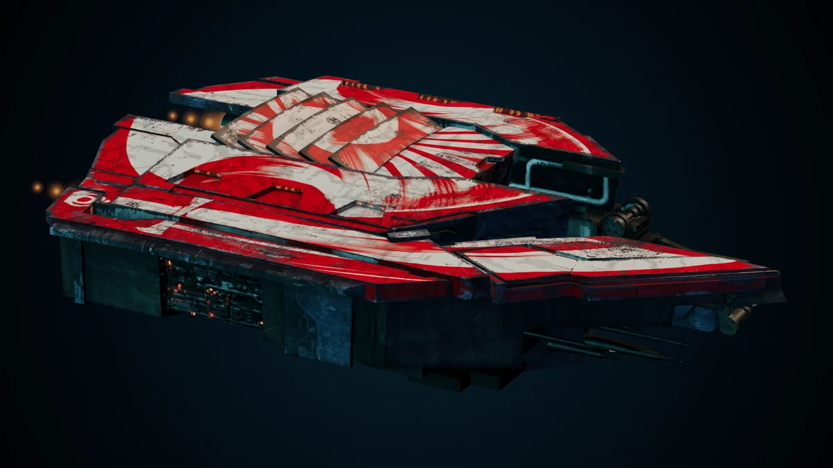 No Glory, a Pirate light repair tender lit in space