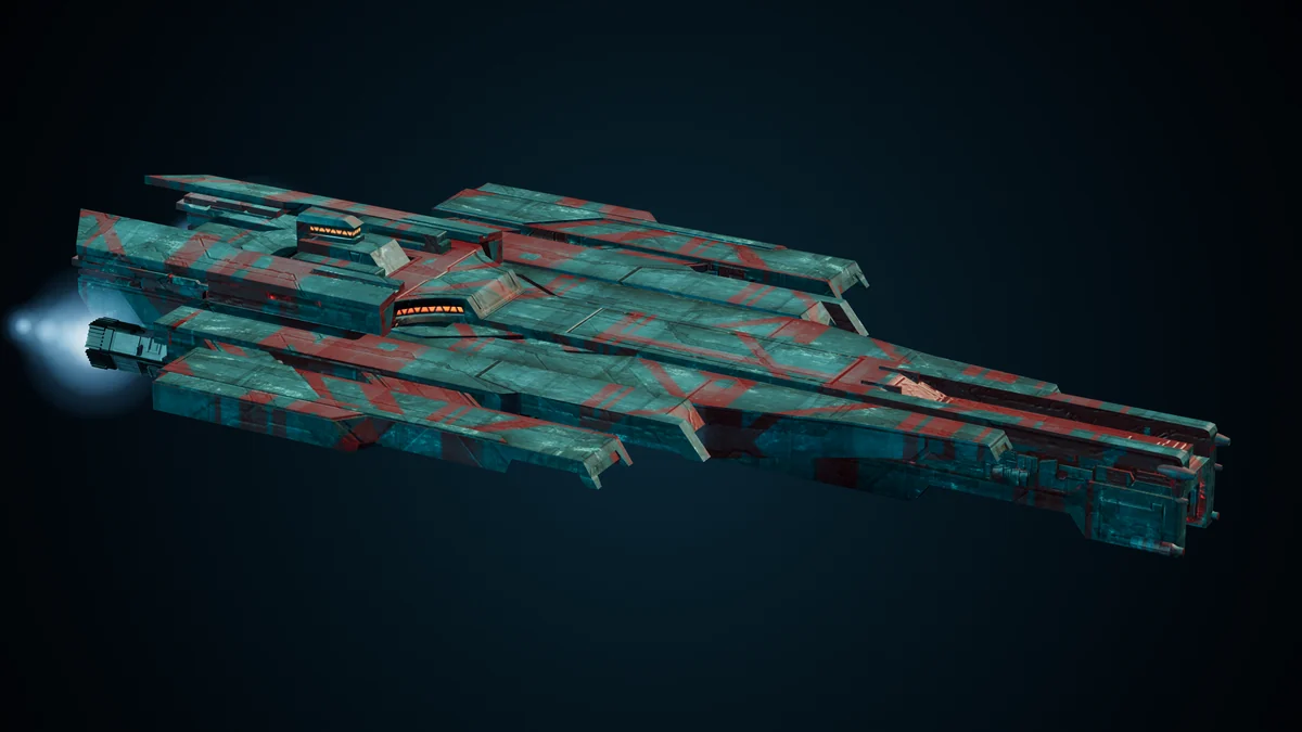 Pirate Liverpool, a Pirate interceptor lit in space
