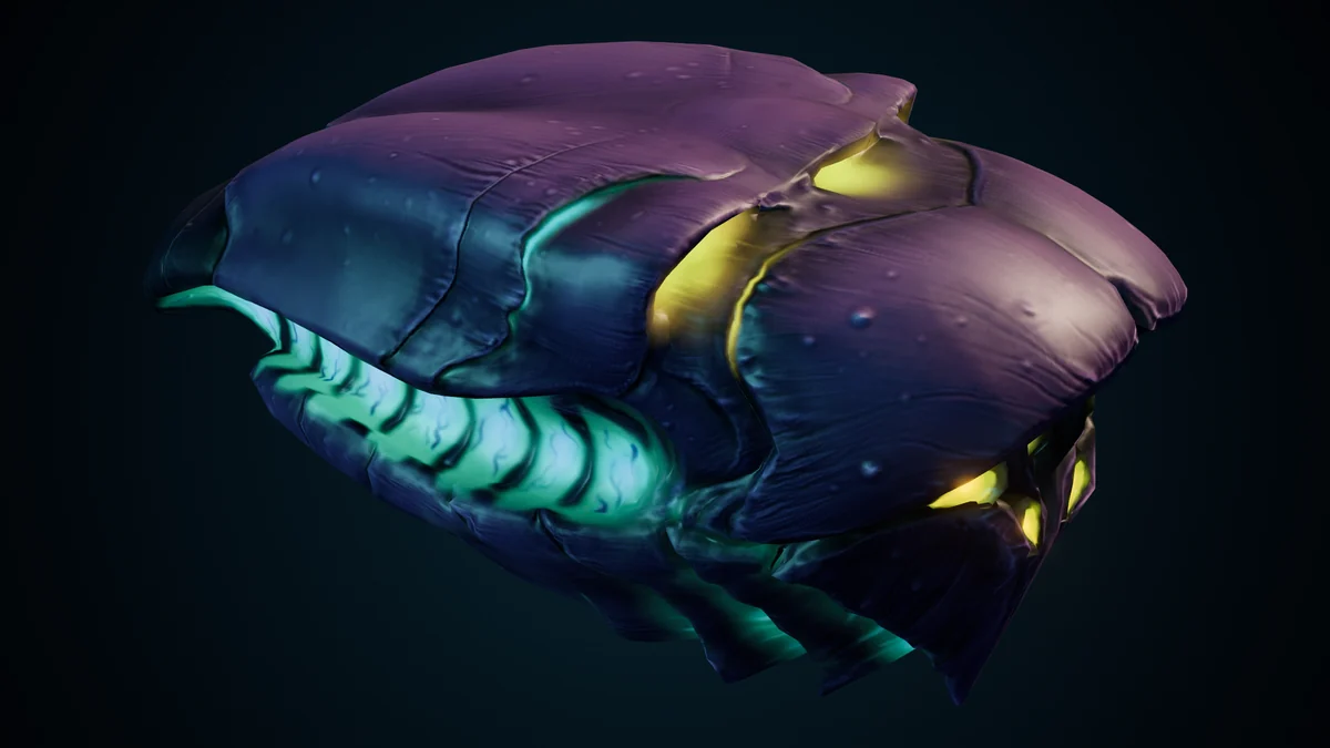 Spiral Protolith, a Hive molting lit in space