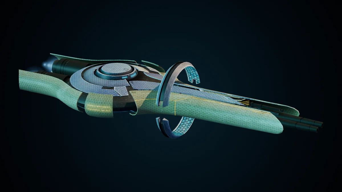 White Light, a Ma'alaketh beam frigate lit in space