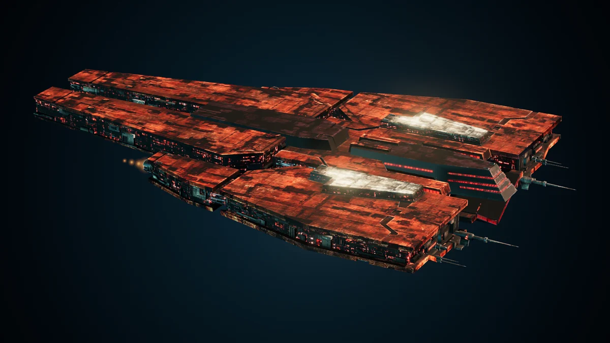 Battleborn, a Genari destroyer lit in space