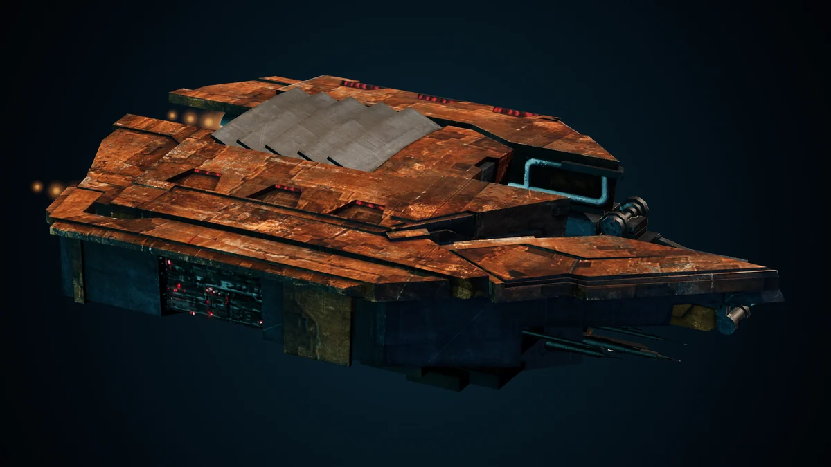 Genshai, a Genari advanced repair tender lit in space