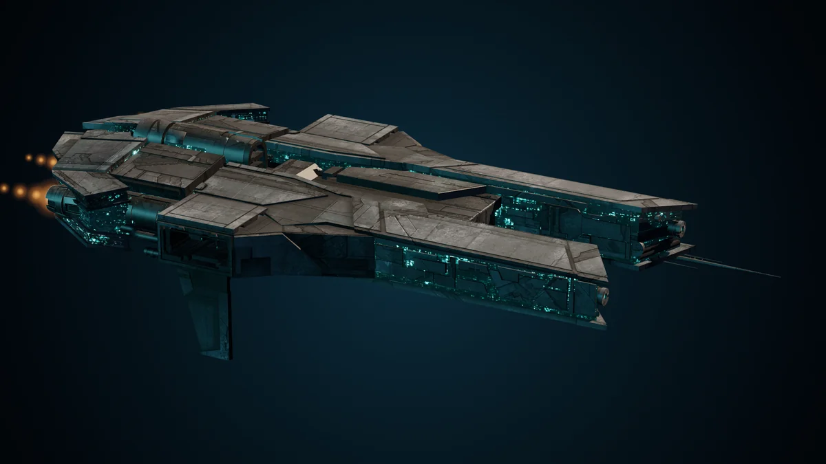 Klondike, a Sol advanced repair tender lit in space