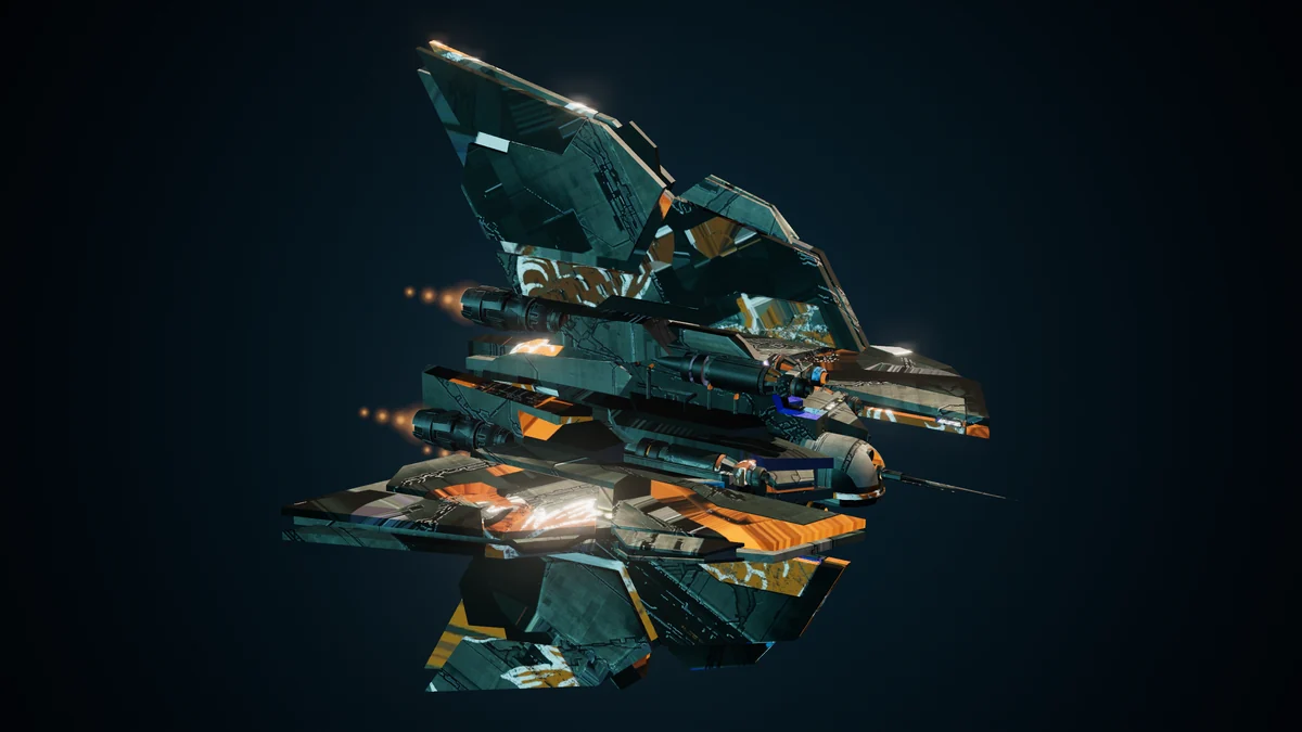 Outcast, a Pirate pirate command ship lit in space
