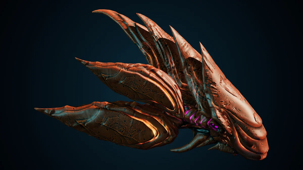 Ancient Megalith, a Hive hardened lit in space
