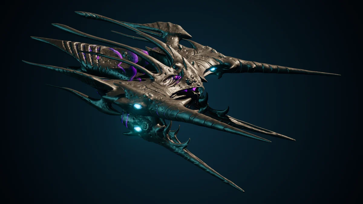 Behemoth, a Hive molting lit in space