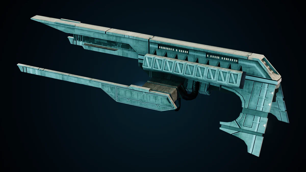 Typhoon, a Sol long range beam destroyer lit in space