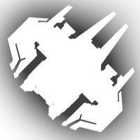 Silhouette of the Genari Destiny, troop ship of the Genari United Empire